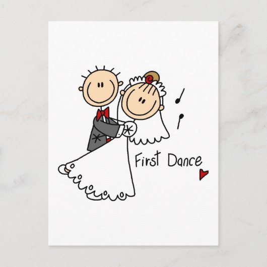 Erste Dance Wedding Tshirts und Geschenke Postkarte (Vorderseite)