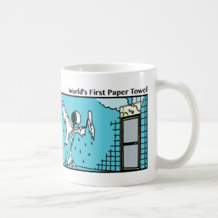 Erste das Papiertuch-Tasse lustige Stickman Welt Kaffeetasse