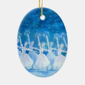 Erste der Nussknacker-Verzierung Ihres Tänzers Keramikornament (Hinten)