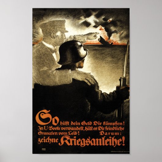 Erste deutsche Propaganda kauft Kriegsanleihen Poster (Vorne)