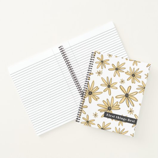 Erste Dinge Erste Gelbe Schwänze Notizblock (Innenseite)