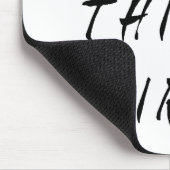 Erste Dinge Erste Slogan Quote Handgeschriebener S Mousepad (Ecke)