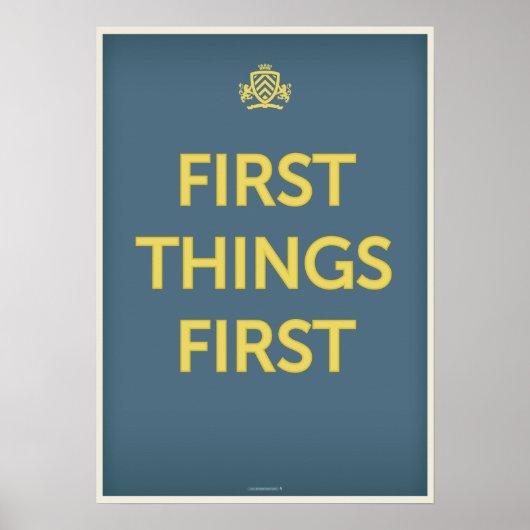 Erste Dinge zuerst Poster (Vorne)