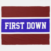 ERSTE DOWNY Red White Bright Blue Streifen Fleecedecke (Vorderseite (Horizontal))