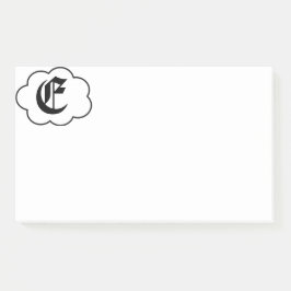 Erste E-Monogramm-Post-It-Notes Post-it Klebezettel