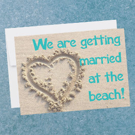Erste Ehe bei Beach Wedding Party Einladung