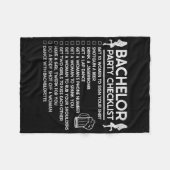 Erste Ehe Groom Funny Bachelor Checklist Par Fleecedecke (Vorderseite (Horizontal))