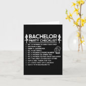 Erste Ehe Groom Funny Bachelor Checklist Par Karte (Gelbe Blume)