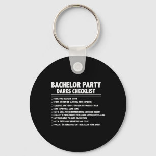 Erste Ehe Groom Funny Bachelor Checklist Par Schlüsselanhänger