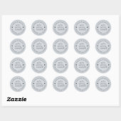 Erste Ehe Save the Date Blue Umschlag Aufkleber (Blatt)