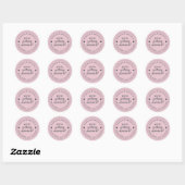 Erste Ehe Save the Date Parfait Pink Runder Aufkleber (Blatt)