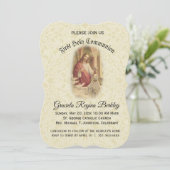 Erste Einladung der Heiligen Kommunion Jesus Junge (Stehend Vorderseite)