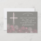 Erste Einladung der Heiligen Kommunion mit Kreuz,  (Vorderseite)