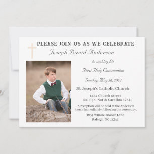 Erste Einladung des Heiligen Kommunion-Fotos