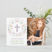 Erste Einladung des Heiligen Kommunion Fotos, Einl (Stehend Vorderseite)