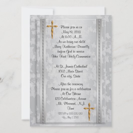 Erste Einladung mit Foto (Rückseite)