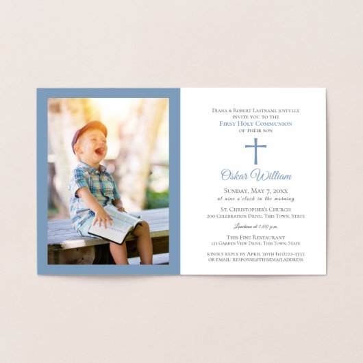 Erste Einladung mit Foto (Innenseite)