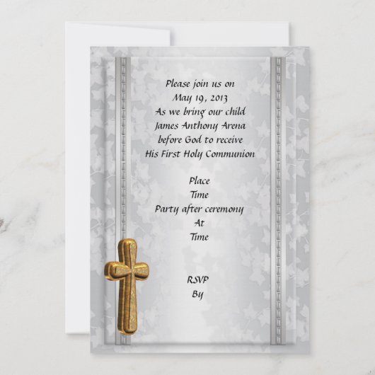 Erste Einladung mit Foto (Rückseite)