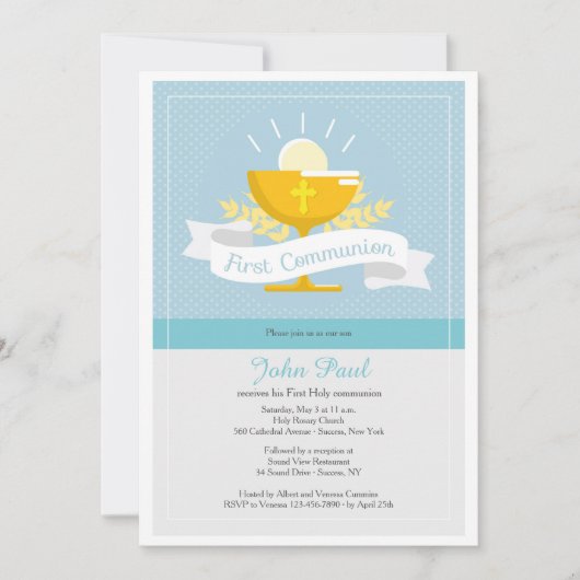 Erste Einladung von Communion Blue Punkt (Vorderseite)