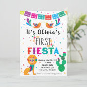 Erste Einladung von Fiesta zum Geburtstag (Stehend Vorderseite)