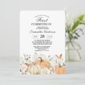 Erste Einladung | Wasserfarbenkürbis (Stehend Vorderseite)