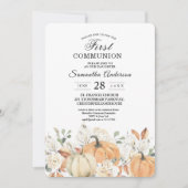 Erste Einladung | Wasserfarbenkürbis (Vorderseite)