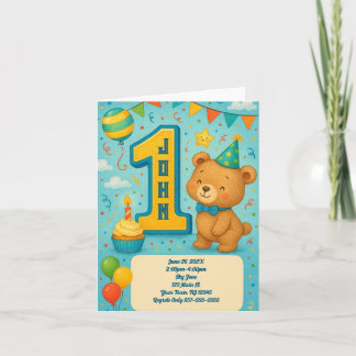 Erste Einladung zum Geburtstag eines Bären