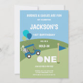 Erste Einladung zum Golf Birthday (Vorderseite)