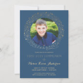 Erste Einladung zum Heiligen Kommunion Foto, Junge (Vorderseite)