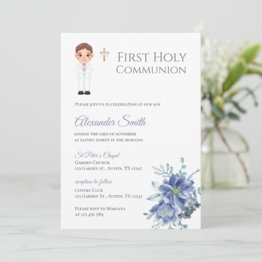 Erste Einladung zur Gemeinde Heiliger Junge (Stehend Vorderseite)