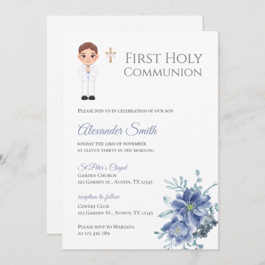 Erste Einladung zur Gemeinde Heiliger Junge (Vorne/Hinten)