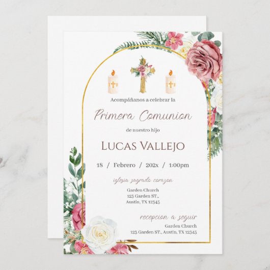 Erste Einladung zur Heiligen Kommune für Junge (Vorne/Hinten)