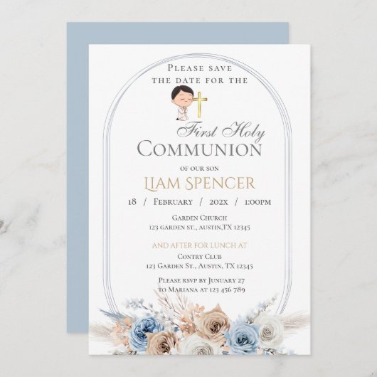 Erste Einladung zur Heiligen Kommune für Junge (Vorne/Hinten)