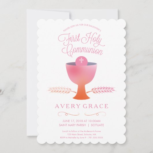 Erste Einladung zur Heiligen Kommunion - Einladung (Vorderseite)