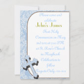 Erste Einladung zur Heiligen Kommunion für Jungen (Vorderseite)