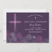 Erste Einladung zur Heiligen Kommunion - Girl's Fl (Vorderseite)