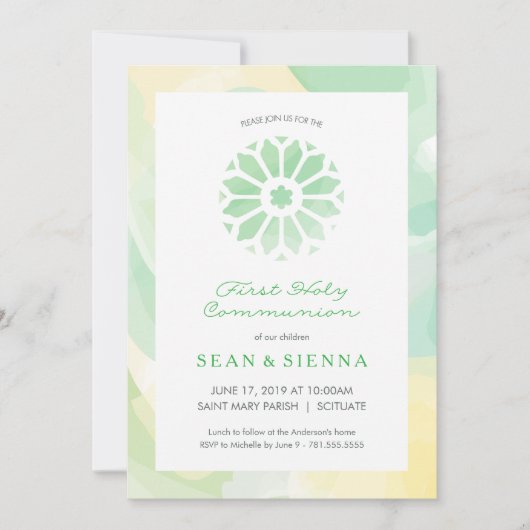 Erste Einladung zur Heiligen Kommunion, Mädchen un (Vorderseite)