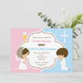 Erste Einladung zur Heiligen Kommunion / Taufe (Stehend Vorderseite)