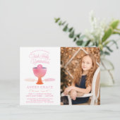 Erste Einladung zur Kommunion - Einladung für Mädc (Stehend Vorderseite)