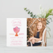 Erste Einladung zur Kommunion - Foto der Mädchen (Stehend Vorderseite)