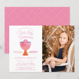 Erste Einladung zur Kommunion - Foto der Mädchen