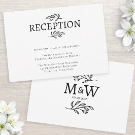 Erste Empfang-Karte für das Hochzeitcouple RSVP Karte