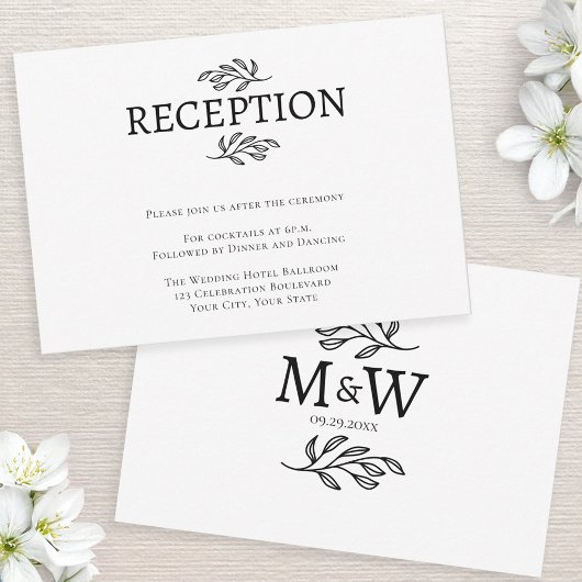 Erste Empfang-Karte für das Hochzeitcouple RSVP Karte