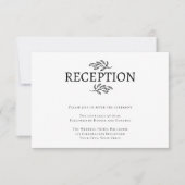 Erste Empfang-Karte für das Hochzeitcouple RSVP Karte (Vorderseite)