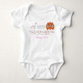 Erste Erntedank ASL Zeichensprache Name hinzufügen Baby Strampler (Vorderseite)