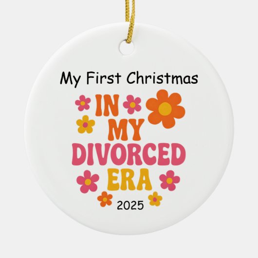 Erste Ex-Mas in meiner Scheidungszeit, lustige Sch Keramik Ornament (Vorne)