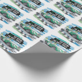 Erste Fahrt rund um die Rennstrecke Geburtstag Geschenkpapier (Ecke)