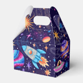 Erste Fahrt um das Sun Astronaut-Raketenschiff Geschenkschachtel (Rückseite)