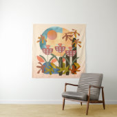 Erste fallende Blätter und moderne Blume Wandteppich (Beispiel)