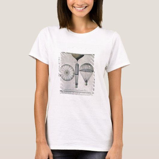 Erste Fallschirmabfahrt von Andre-Jacques Garne T-Shirt (Vorderseite)